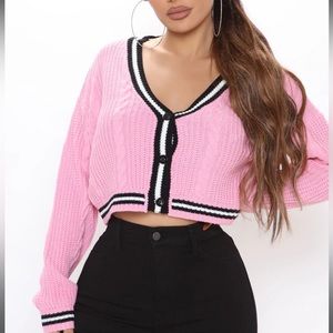 Playing Games Cardigan Pink